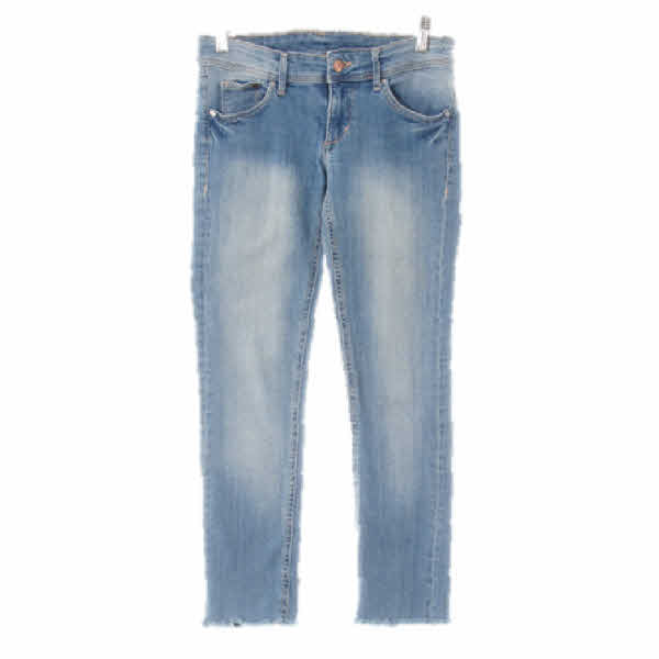 h&m 연청 데님 로우슈퍼스키니컷팅워싱진 