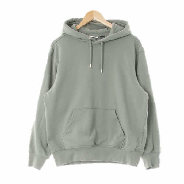 h&m 블루서프그린 면 워싱포켓스웨트후디 