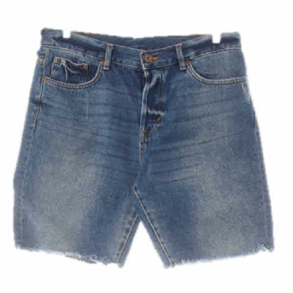 h&m 진청 데님 워싱프린지커팅5부진 