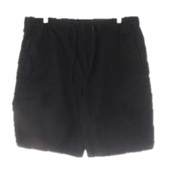 h&m 블랙 린넨혼방 미니멀하프팬츠 
