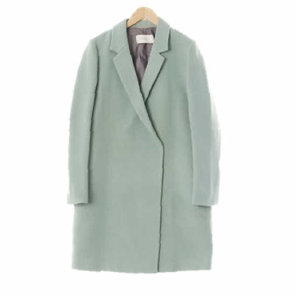 모조에스핀 민트 캐시미어혼방 베이직코트 