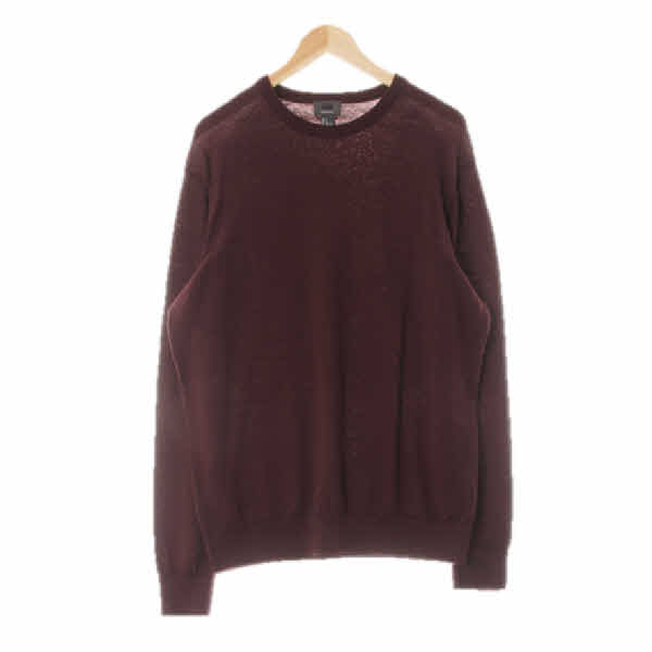 h&m 플럼퍼플 울 루즈핏라운드넥시보리니트