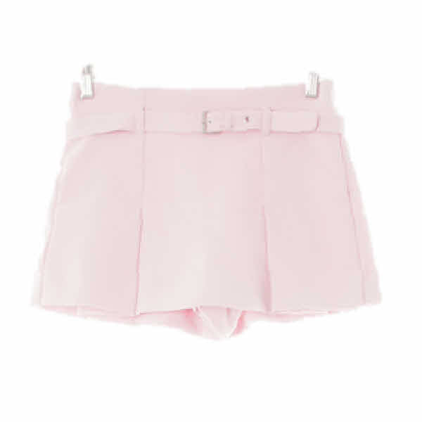 자라 크리스탈핑크 비스코스혼방 벨티드스커트형숏츠
