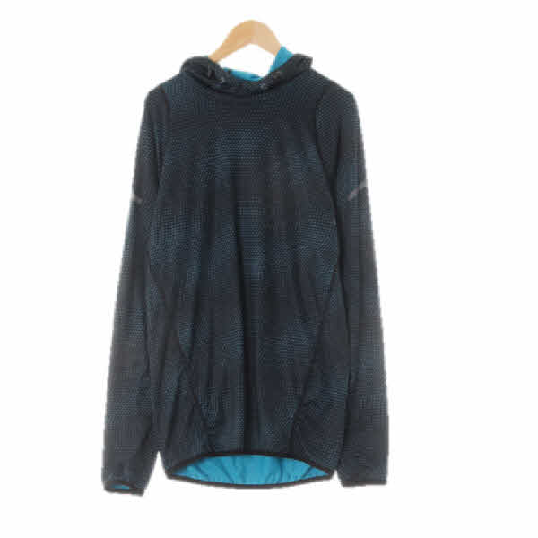h&m 블랙블루아톨 러닝하이넥후드티