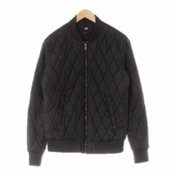 h&m 블랙 마름모누빔블루종점퍼