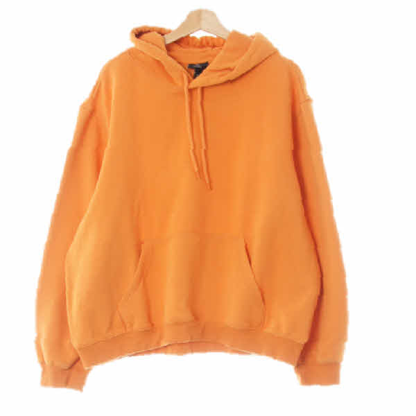 h&m 브릭오렌지 면혼방 드롭숄더캥거루포켓후드티