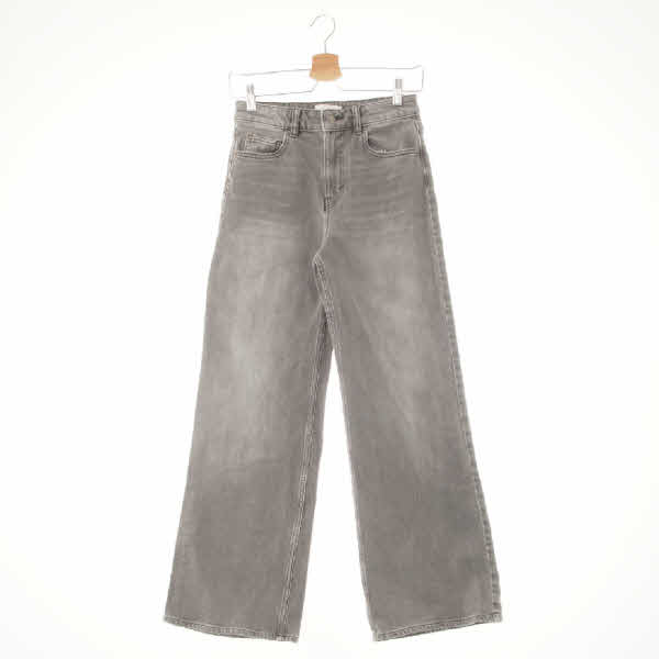 h&m 그레이 데님 세미부츠컷진