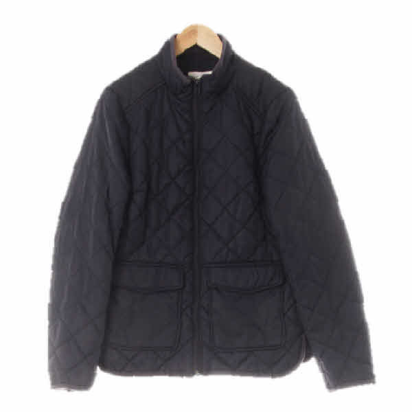 h&m 다크네이비 마름모퀼팅하프패딩집업