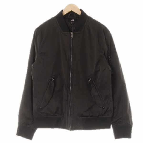 h&m 블랙 시보리무광블루종점퍼