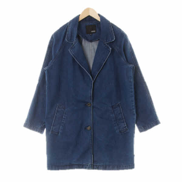 mixxo 진청 데님 레글런워싱트렌치재킷