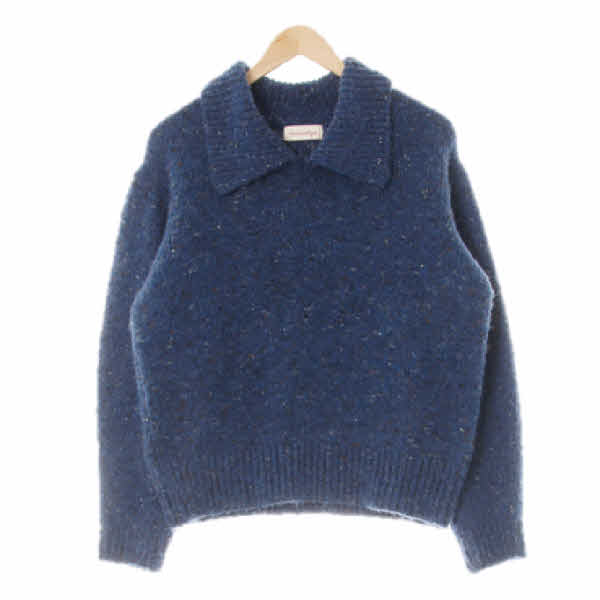 sienne boutique 블루 보카시빅카라루즈스웨터 