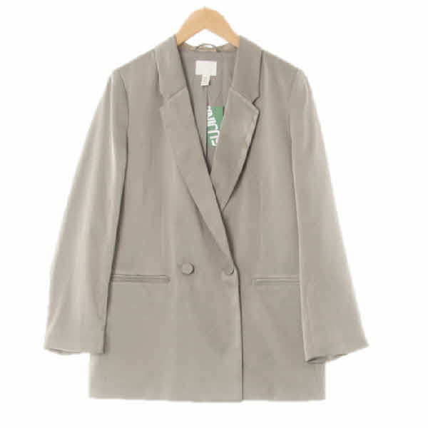 h&m 세이지그린 테일러드핏실키블레이저