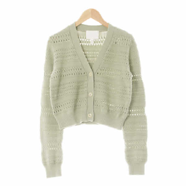 h&m 미슬토그린 면혼방 니팅크롭가디건