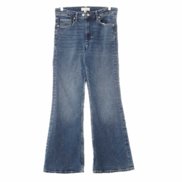 h&m 진청 데님 미드플레어워싱진
