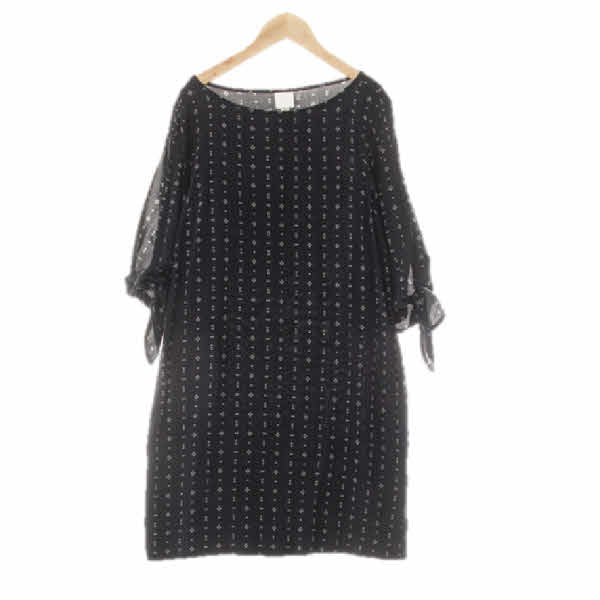 h&m 네이비 그래픽스트라이프 비스코스 소매트임7부원피스