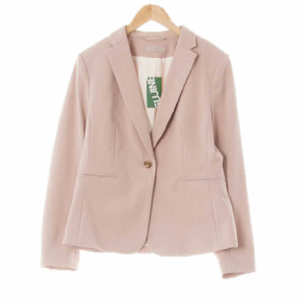 h&m 로즈더스트웜핑크 비스코스혼방 테일러드원버튼자켓 