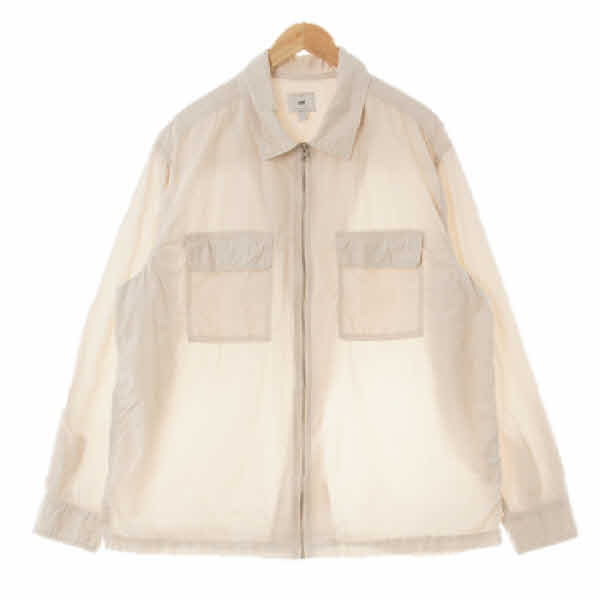 h&m 라이트베이지 면 더블포켓라이트집업재킷