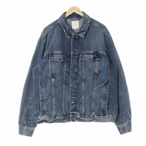 h&m 중청 데님 루즈핏워싱트러커재킷