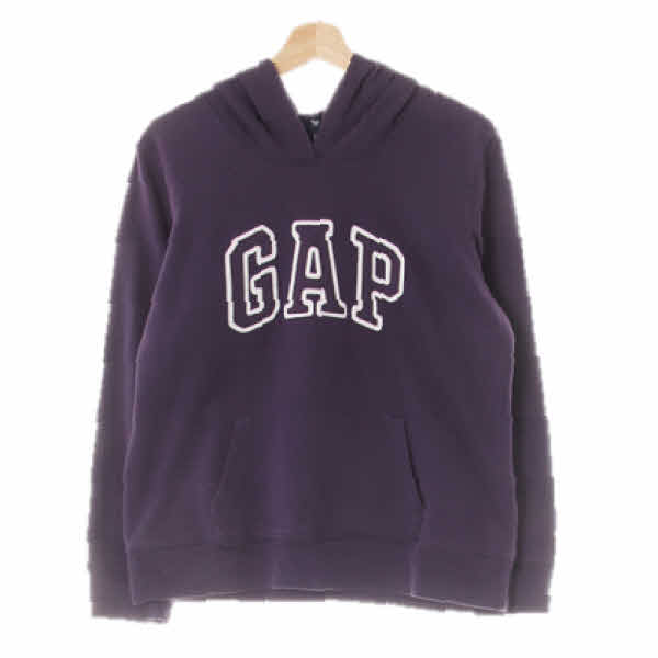 gap 로얄퍼플 면혼방 아플리케빅로고후드티