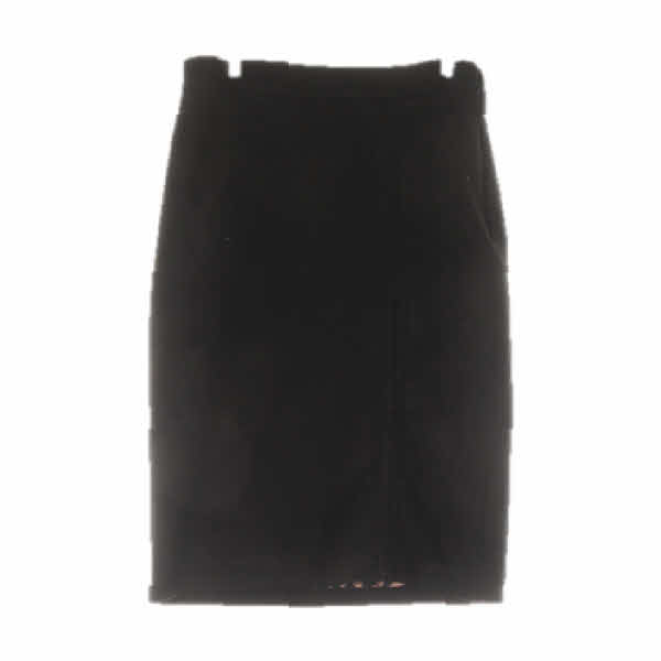 자라우먼 블랙 비스코스혼방 미디후크여밈스커트