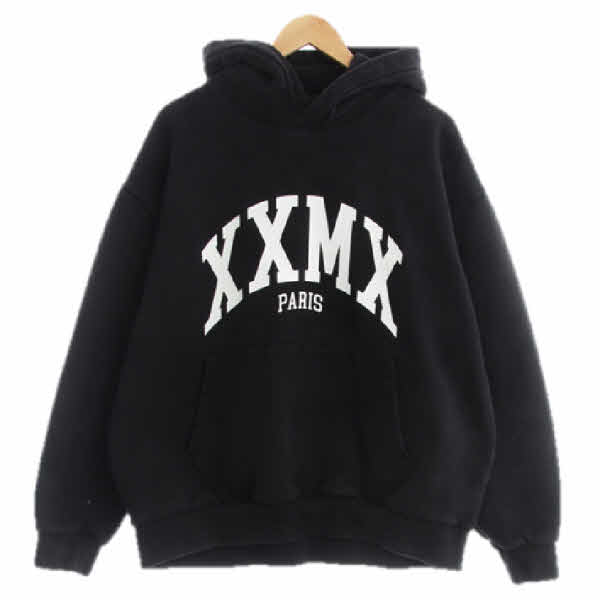 젝시믹스 블랙 면혼방 XXMX후드티