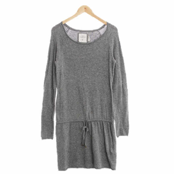 h&m 그레이 비스코스혼방 보트넥니트원피스