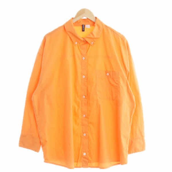 h&m 오렌지 면 가슴포켓오버핏셔츠