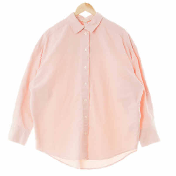 h&m 로즈워터핑크 면 바이오워싱루즈셔츠