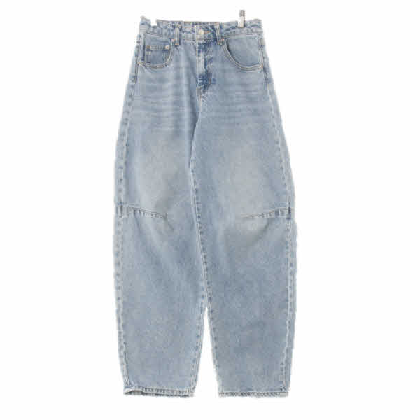 h&m 연청 데님 커브절개라인워싱진