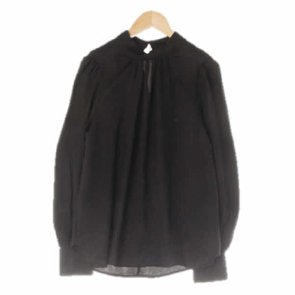 h&m 블랙 주름시어서커긴팔블라우스