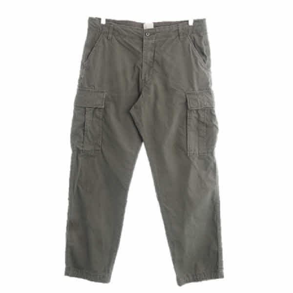h&m 카키 면 카고팬츠