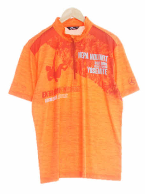 네파 오렌지 프린팅 등산반팔티