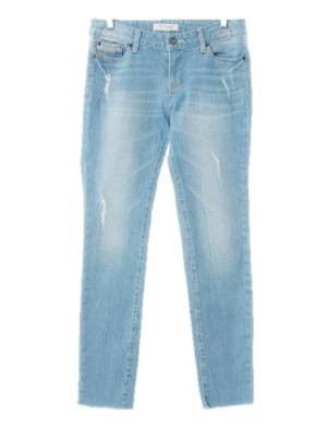 plac 연청 데님 데미지커팅스키니진