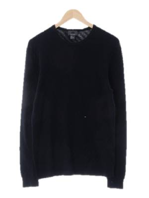 h&m 네이비 면 꼬임라운드니트 