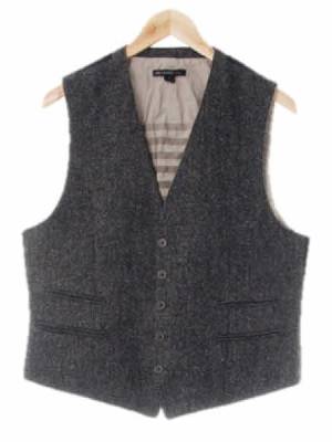 Johnvarvatos 그레이 울혼방 배색모직베스트
