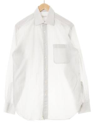 ermenegildozegna 카운트리에어 스트라이프 면혼방 레귤러핏와이드카라셔츠