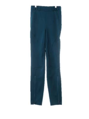 h&m 청록색 핀턱짚스키니팬츠