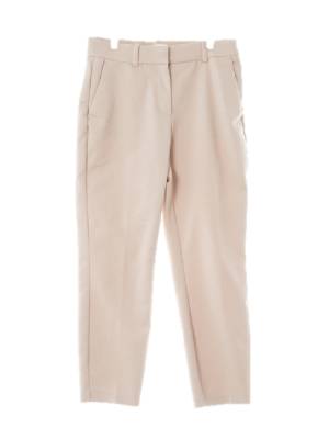 h&m 살구베이지 면혼방 슬림크롭슬랙스