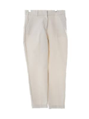 h&m 라이스아이보리 면혼방 슬림핏슬랙스