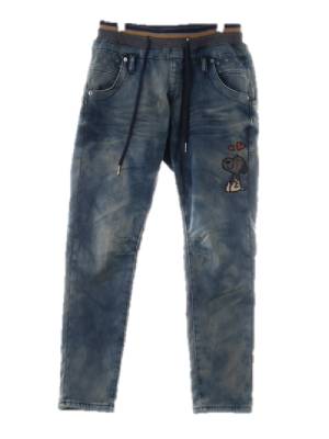 chrish jeans 파스텔인디고 면혼방 워싱크롭패치스키니진