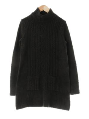 bcbg 딥그린 울혼방 꽈배기보카시니트