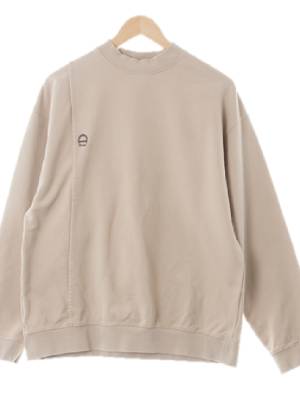 dunst 모카베이지 면 하프넥맨투맨
