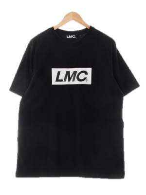 lmc 블랙 빅로고 면 크루넥반팔티