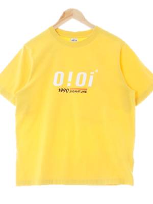 oioi 옐로우 프린팅 면 1990시그니처반소매티