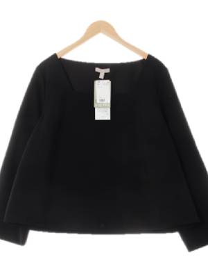 h&m 블랙 루즈핏스퀘어넥도톰블라우스