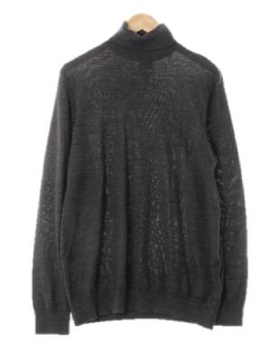 h&m 다크그레이 울혼방 터틀넥니트