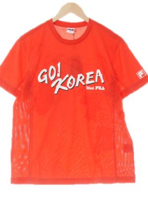 필라 레드 프린팅 호랑이코리아반팔티