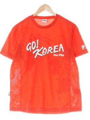 필라 레드 프린팅 코리아스포츠반팔티