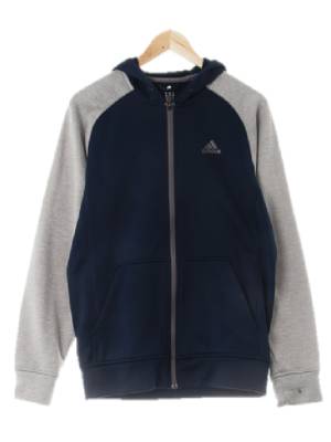 아디다스 네이비그레이 클리마웜 스포츠후드집업