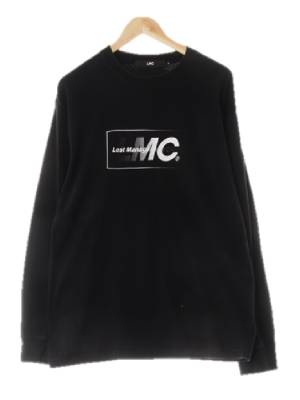 lmc 블랙 프린팅 면 크루넥빅로고티